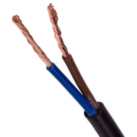 Przewód mieszkaniowy H03VV-F (OMY) 2x0,75 czarny ELEKTORKABEL
