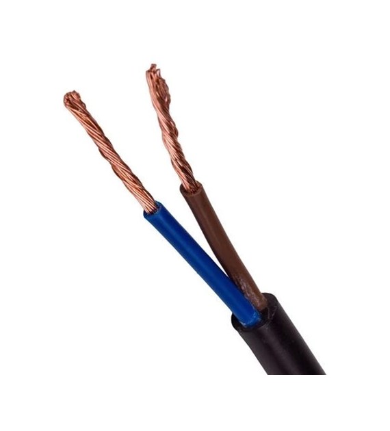 Przewód mieszkaniowy H03VV-F (OMY) 2x0,75 czarny ELEKTORKABEL
