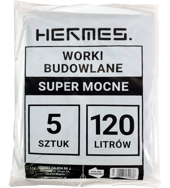 Worki budowlane 240L (5szt.) super mocne HERMES