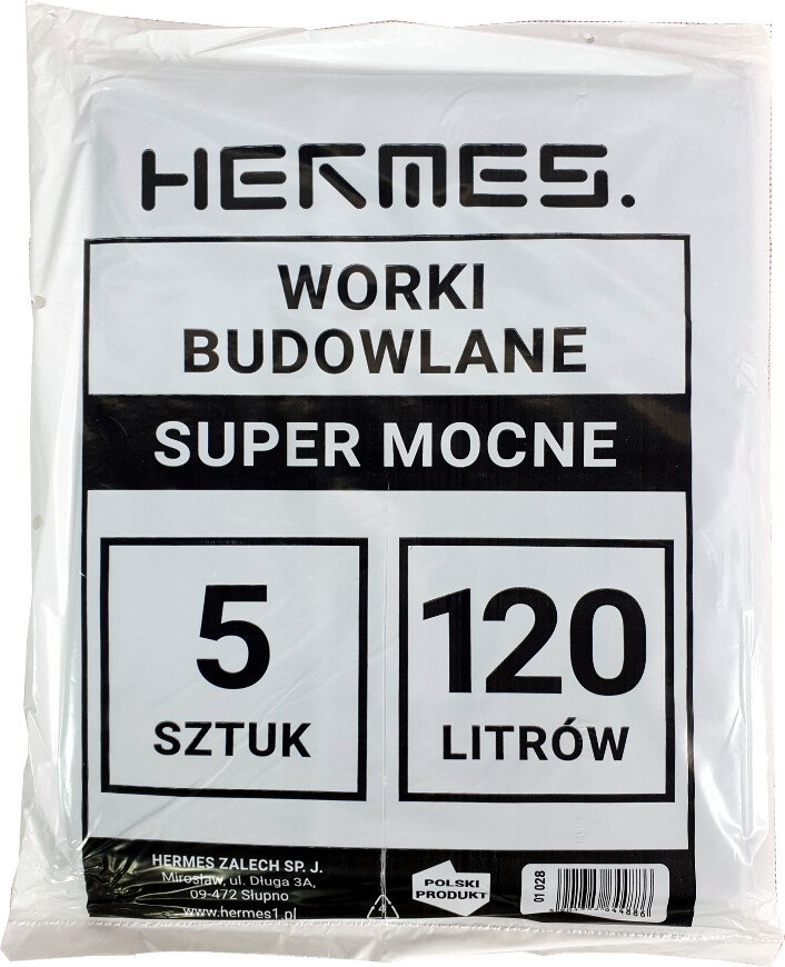Worki budowlane 240L (5szt.) super mocne HERMES