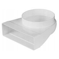 Kolano łącznikowe 220x90/fi 150 mm, 90st., białe VENTIKA