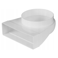 Kolano łącznikowe 220x90/fi 150 mm, 90st., białe VENTIKA