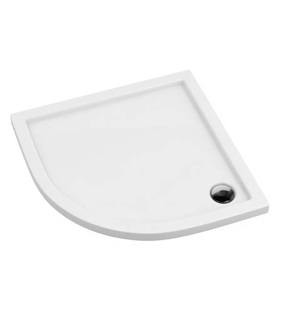 Brodzik akrylowy Standard Plus półokrągły 90x90x5cm głębokość 3cm, biały, ALATUS