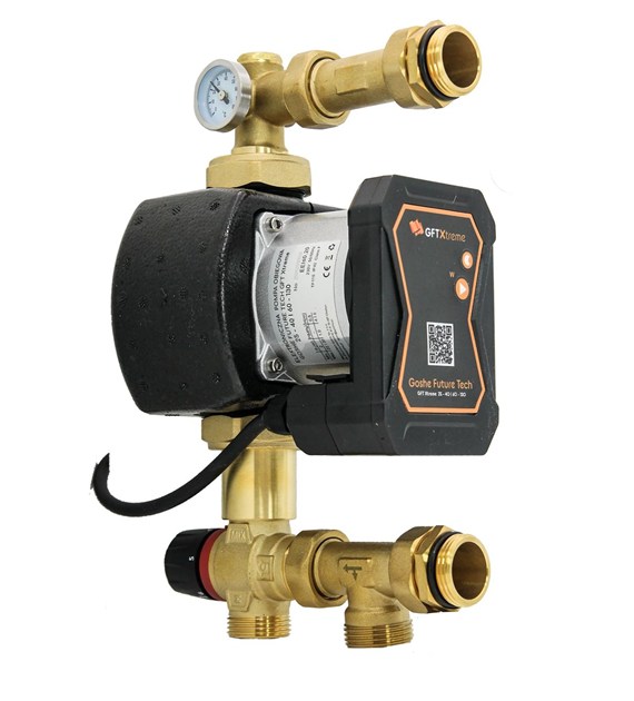 Moduł mieszający z pompą XTREME GOSHE 25/40/60/130, zawór mieszjący  GOSHE kv 3,8, rozstaw 235mm