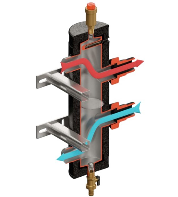 Sprzęgło hydrauliczne ocieplone SHE-PRO do 70 kW, 32/80 EPP (kompatybilne z KRE PRO) ELTERM