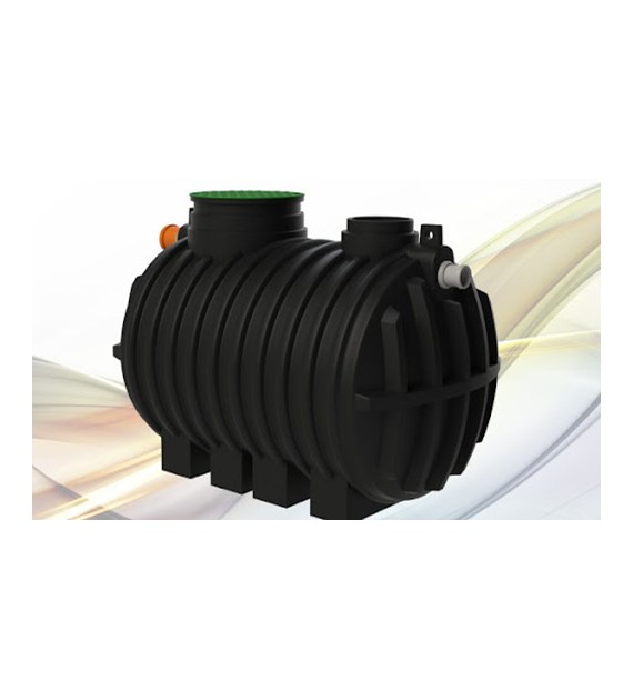 Zbiornik podziemny na deszczówkę TANK 3300 EUROPLAST z wyposażeniem - wlot PE 110, nadtsawką NPO h=0,31 wylot PVC 110 + filtr w110