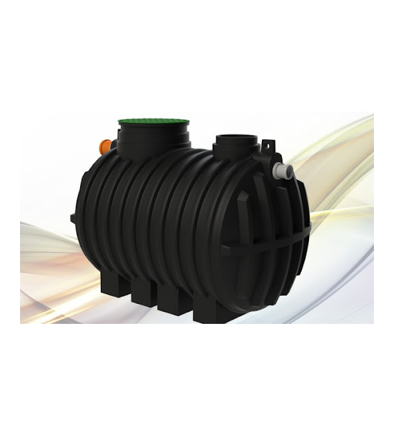 Zbiornik podziemny na deszczówkę TANK 3300 EUROPLAST z wyposażeniem - wlot PE 110, nadtsawką NPO h=0,31 wylot PVC 110 + filtr w110