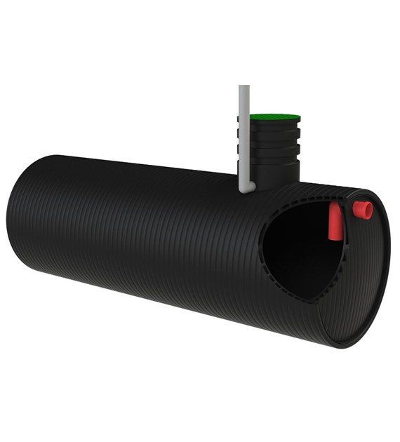 ZBIORNIKI NA DESZCZÓWKĘ - TRZYWARSTWOWE podziemene średnica wewnętrzna 1,2m
(wlot 110mm w nadstawce, nastawka strukturalna fi 600mm, h=500mm, filtr do deszczówki, wylot 110mm)
