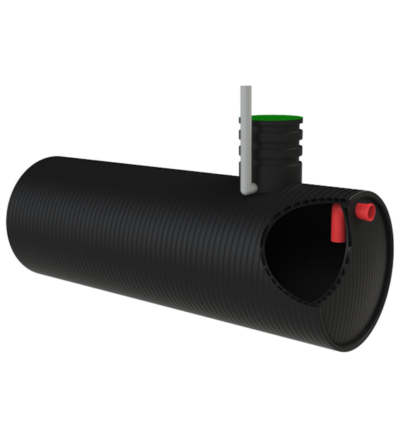 ZBIORNIKI NA DESZCZÓWKĘ - TRZYWARSTWOWE podziemene średnica wewnętrzna 1,2m
(wlot 110mm w nadstawce, nastawka strukturalna fi 600mm, h=500mm, filtr do deszczówki, wylot 110mm)