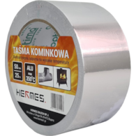 Taśma kominkowa srebrna 50mm x 10 m do 350'C HERMES
