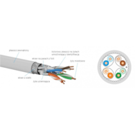 Kabel teleinformatyczny S/FTP kat.6A LSOH Dca szary Q-LANTEC ( cena za 1 metr ) ( zwój 100 metrów ) A-LAN