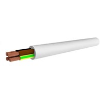 Przewód warsztatowy H05VV-F (OWY żo) 4x1,5 biały ( zwój 100 metrów ) ( cena za 1 metr ) G-113218 EŁKTRIM