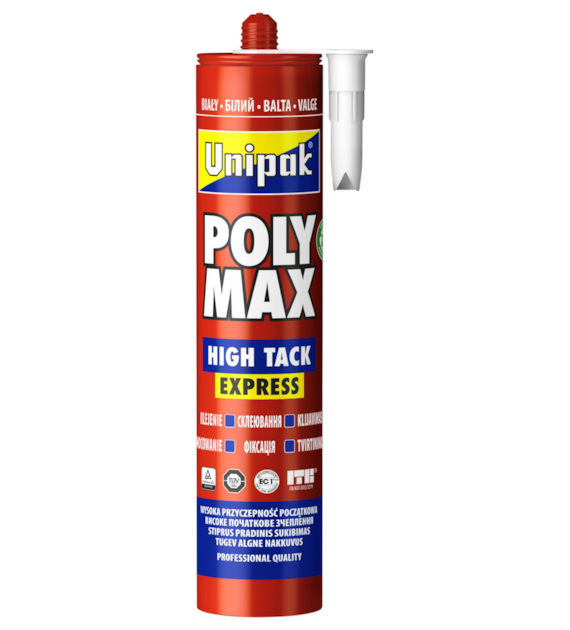 POLY MAX  High Tack Express - Klej montażowy na bazie polimeru SMP 435g UNIPAK