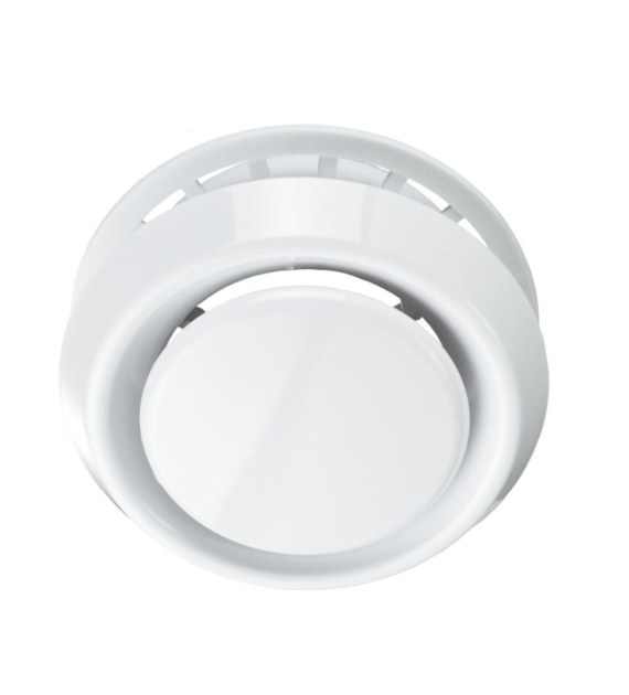 Anemostat fi 246 mm z kołnierzem fi 200 mm, biały VENTS
