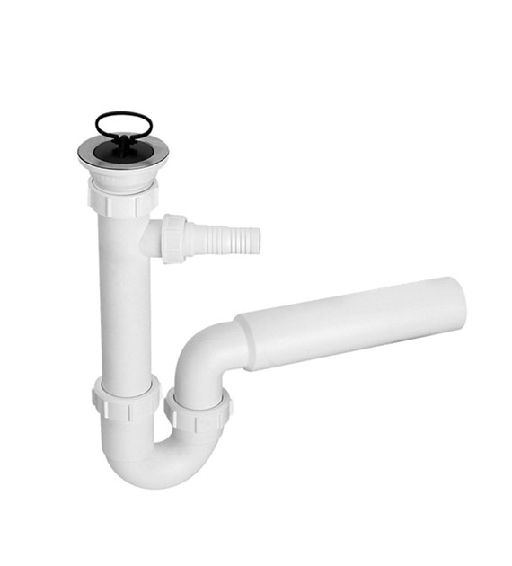 MCALPINE Syfon zlewozmywakowy rurowy 11/2 x50mm z podłączeniem pralki lub zmywarki