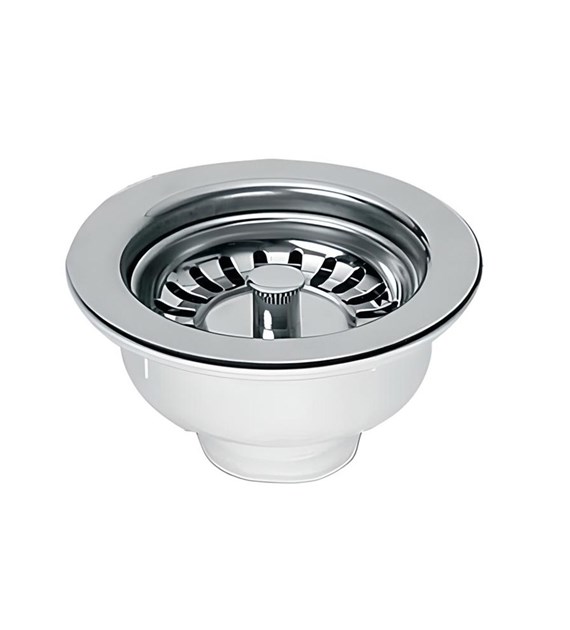 MCALPINE Spust zlewozmywakowy 11/2 x113mm z sitkiem wyciąganym ze stali nierdzewnej