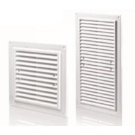 VENTS kratka wentylacyjna 150x150 mm z siatką i uchwytami mocującymi, biała