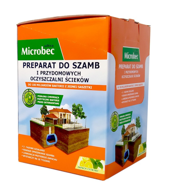 Saszetki biologiczne do szamb BROS MICROBEC 18x25G