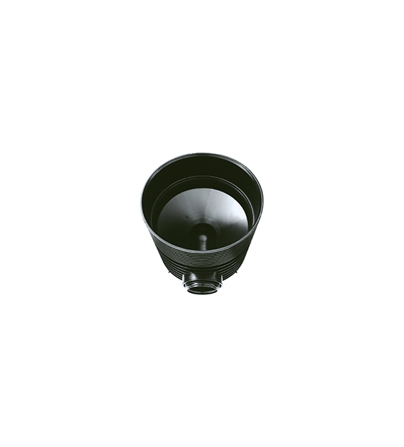 Kineta PP 600x200 końcowa, do rury wznoszącej korugowanej 600mm oraz rury wlotowej gładkiej 200mm, z uszczelką, kolor czarny (Tegra 600) WAVIN