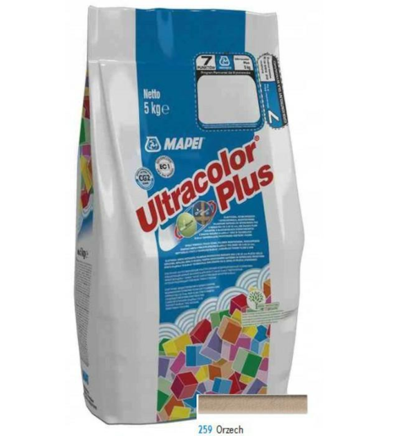 Fuga elastyczna ULTRACOLOR PLUS kolor 259 ORZECH 5KG MAPEI