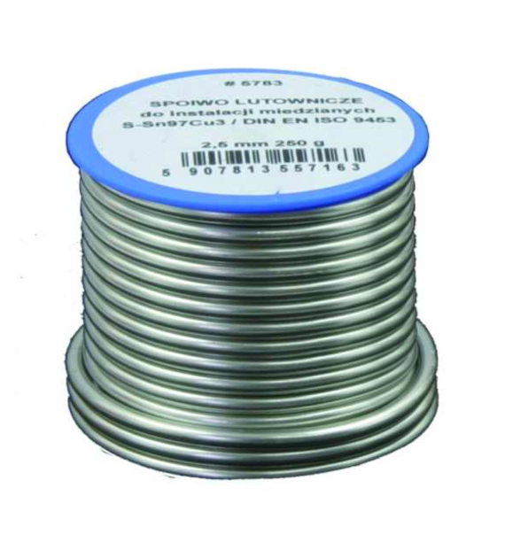 Lut miękki, spoiwo lutownicze 2.5mm 100g AGAM
