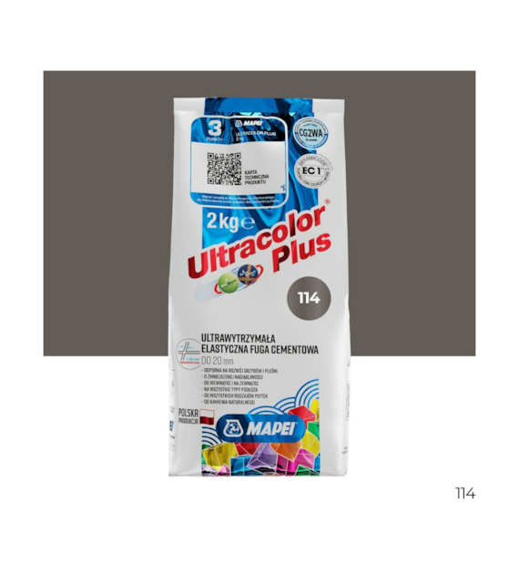 Fuga elastyczna Mapei Ultracolor Plus 114 antracyt 2 kg