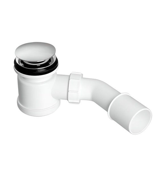 MCALPINE Syfon brodzikowy  klik-klak  z odejściem 40/50mm czyszczony od góry ,pokrywa mosiądz CHROM 70mm