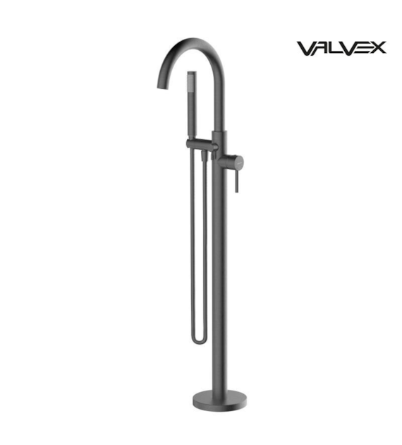 VALVEX CANNOLI Bateria wannowa stojąca GUN METAL