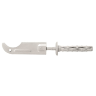 Wspornik, wieszak wkręcany do grzejnika aluminiowego z kołkiem długość całkowita haka 172 mm, kołek 61,9 mm BIAŁY DIAMOND