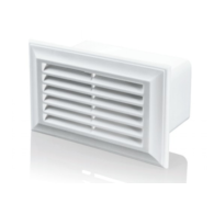 Kratka wentylacyjna z kołnierzem prostokątnym 220x90 mm, biała VENTIKA