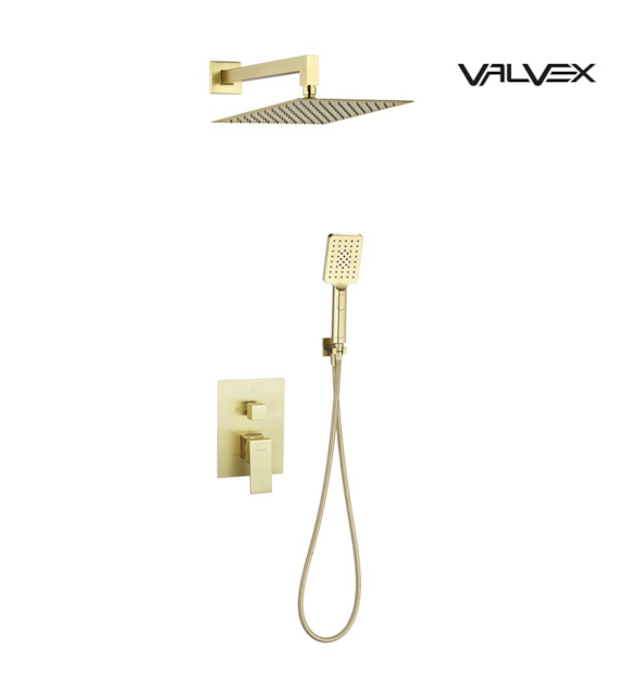 Zestaw natryskowy podtynkowy ARS BRUSHED GOLD VALVEX