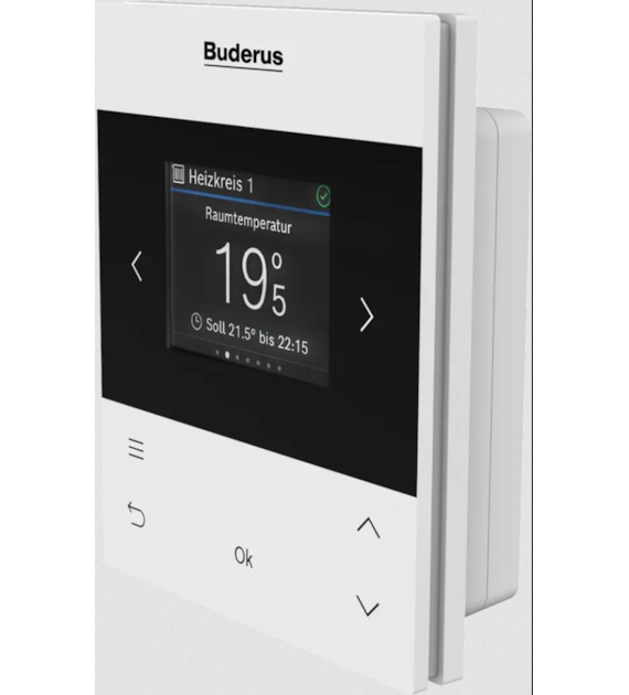 RC200.2 Regulator pokojowy lub pogodowy z wyświetlaczem LCD i dotykowym panelem sterowania BUDERUS