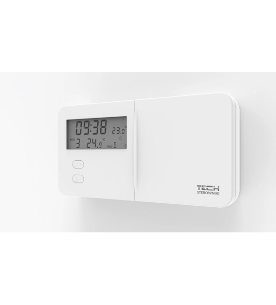 Bezprzewodowy regulator pokojowy tygodniowy do kotła T-9.2 montaż natynkowy 2xAAA TECH