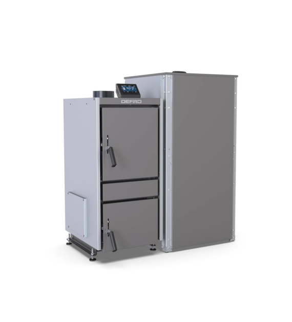 Kocioł, piec z podajnikiem pelletowy, pellet, pelet, pellet EKOPELL MINI 25 kW podajnik z PRAWEJ strony DEFRO