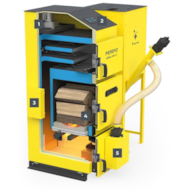 Kocioł, piec dwupaliwowy na pellet, pelet, peletowy + drewno QMPELL DUO 15 kW PEREKO