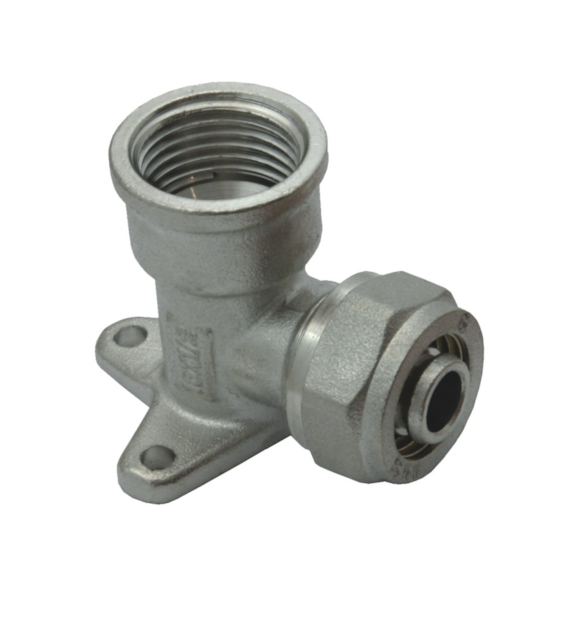 Kolano zaciskane PEX 20x1/2 z łapami GOSHE