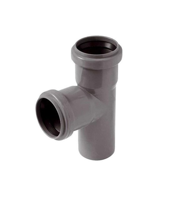 Trójnik kanalizacyjny PP 50x50/45 ścianka 1.8mm SZARY KANPLAST