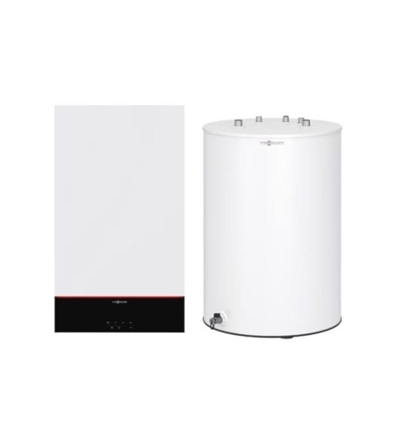 Zestaw VITODENS 100W 1-fun.19kW + zasobnik Vitocell 100-W CUGA 100L + dokumentacja techniczna + Armatura przyłączenia natynkowa VIESSMANN