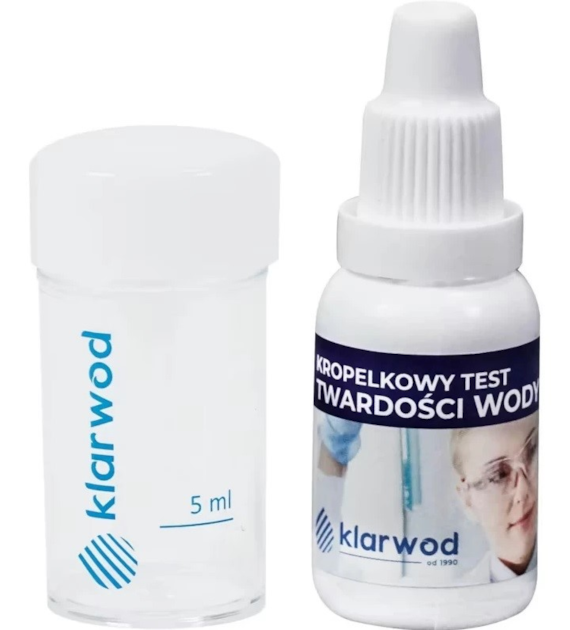 Tester twardości wody do zmiękczacza, kropelkowy KLARWOD