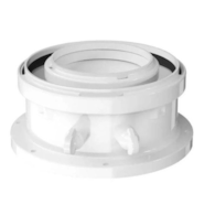 Adapter koncentryczny kotła (2714), powietrzno-spalinowy O80/125 z króćcami pomiarowymi, PP (odpowiednik* AZB931 - 7716780184) BOSCH