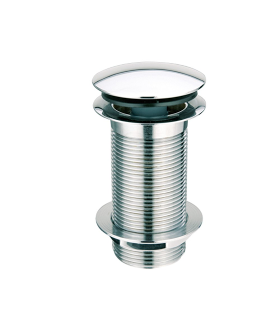 MCALPINE Spust umyw. klik-klak  DEKORACYJNY 11/4 x60mm z małą nakrętką bez przelewu CHROM