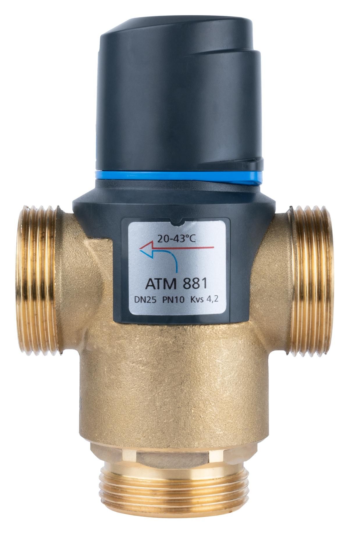 Termostatyczny zawór mieszający ATM 881, DN25, G1 1/4 , 20÷43°C, Kvs 4,2 m3/h AFRISO