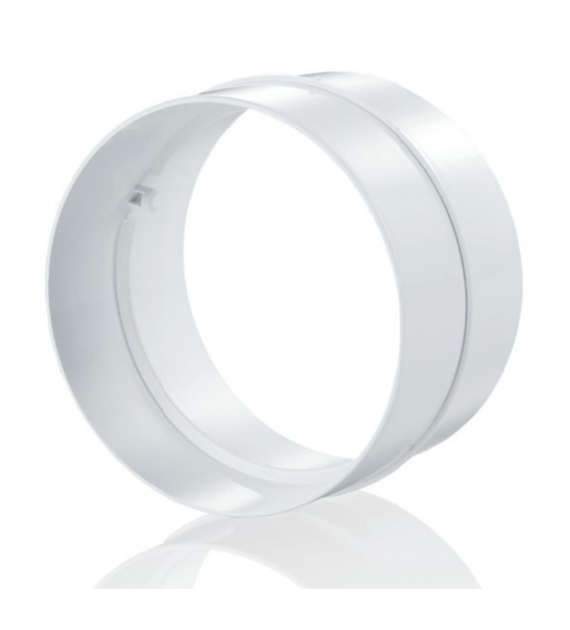 Łącznik kanałów okrągłych fi 150 mm, biały VENTIKA
