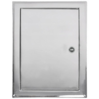 Wyczystka kominowa 140x140mm, chromowa VENTIKA