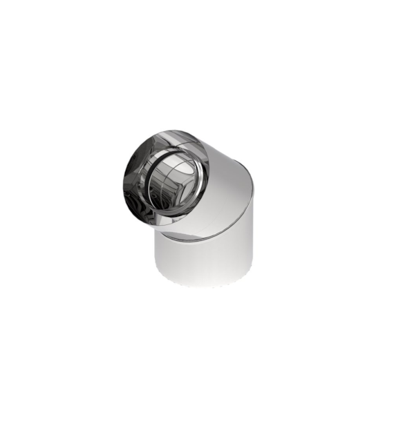 Kolano dwuścienne 80/125 45st SREBRNE SPIROFLEX