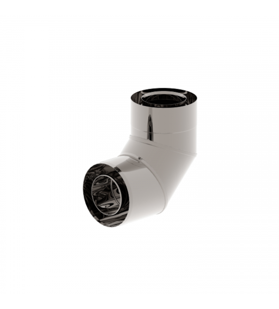 Kolano dwuścienne 80/125 90st SREBRNE SPIROFLEX