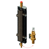 Sprzęgło hydrauliczne ocieplone SHE-OC do 40 kW, 25/65 EPP 1  przepływ 2,3m3/h ELTERM