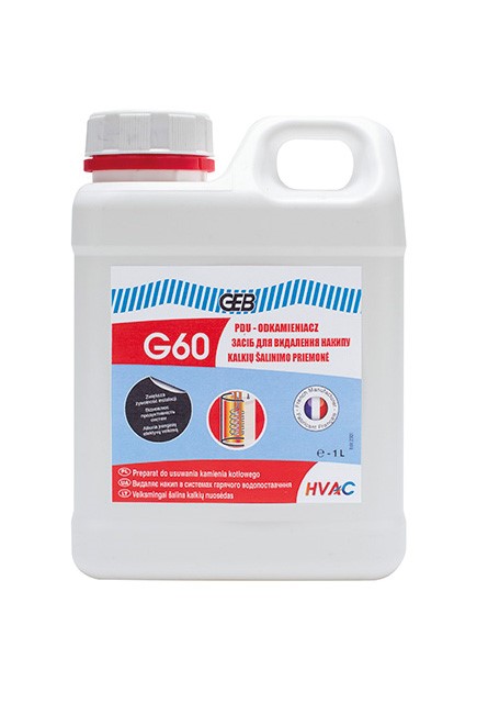 Preparat do usuwania kamienia kotłowego z instalacji CO 1L PDU G60 GEB