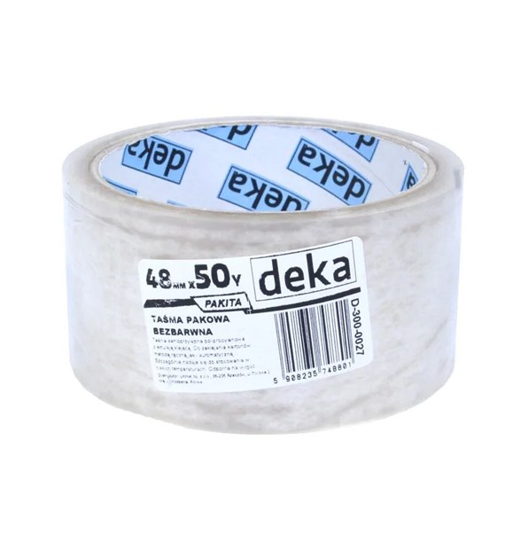 Taśma pakowa PAKITA bezbarwna szerokość 48mm x 50m długośc DEKA