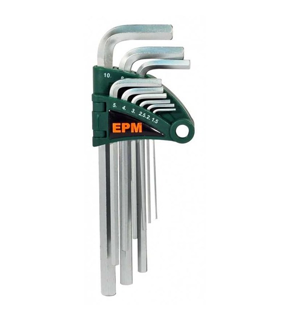 Komplet Kluczy Imbusowy HEX typ L(9szt) krótki EPM